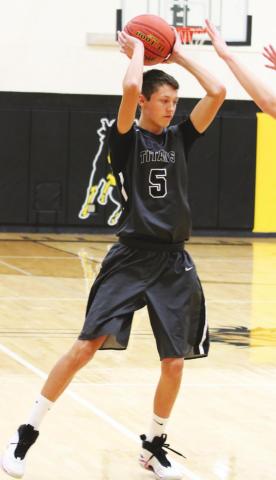 Jayse Gullickson waits for the offense to setup in the game at Park River. VNV photo by Lyle Van Camp