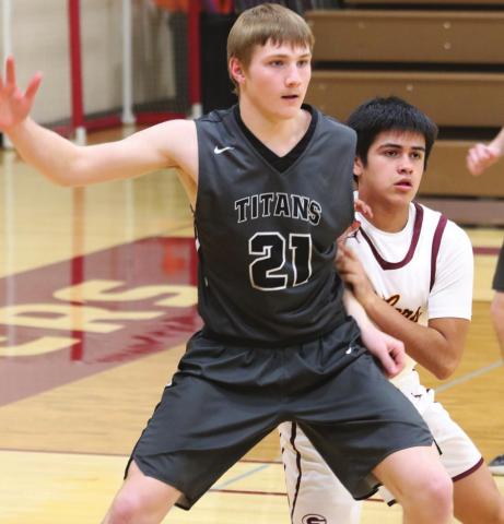 Cayden Quibell looks to get open in boys basketball action in Grafton last week. VNV photo by Lyle Van Camp