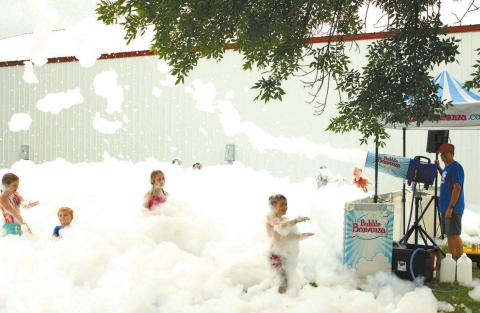 The foam party at Schumacher Park was a big hit with the kids. Photo by Jamie Rarick