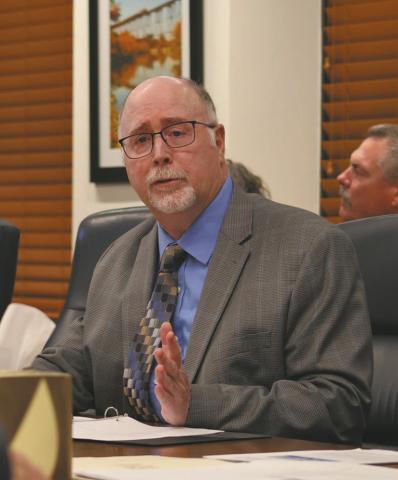 State Geologist Ed Murphy gives his final quarterly report to the North Dakota Industrial Commission on May 12, 2026. (Photo by Jacob Orledge/North Dakota Monitor)
