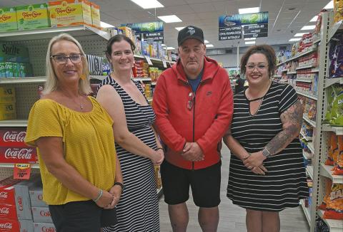 L to R: Tracy Emanuelson, Raeann Thirlwall, interum manager John Kirkeby and Danielle Balli. Photo by Christine Jensen
