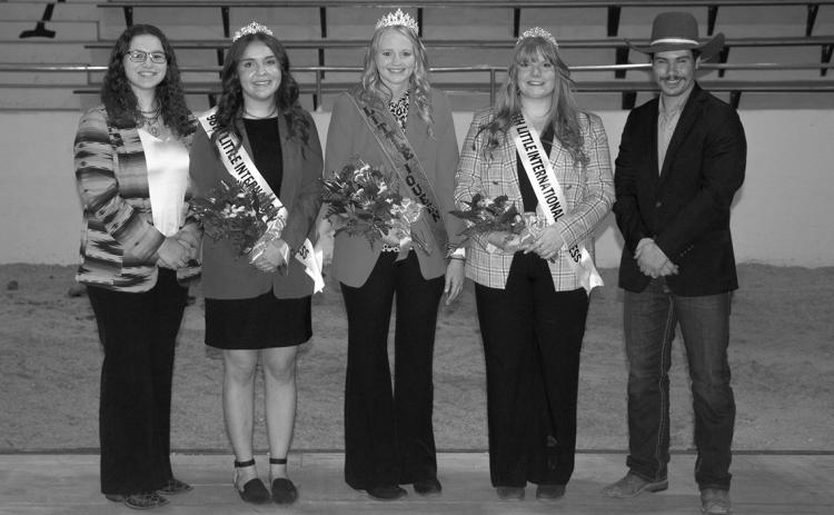 Pictured (L to R): Assistant Manager Kiley Kvamme, Princess Lilly Bina, Queen Kasi Holm, Princess Madalyn Gieseke and Manager Kell Helmuth, along with 300 NDSU Saddle and Sirloin Club members, are working together to host the 98th Little International Showmanship Contest on the campus of NDSU. (NDSU photo)