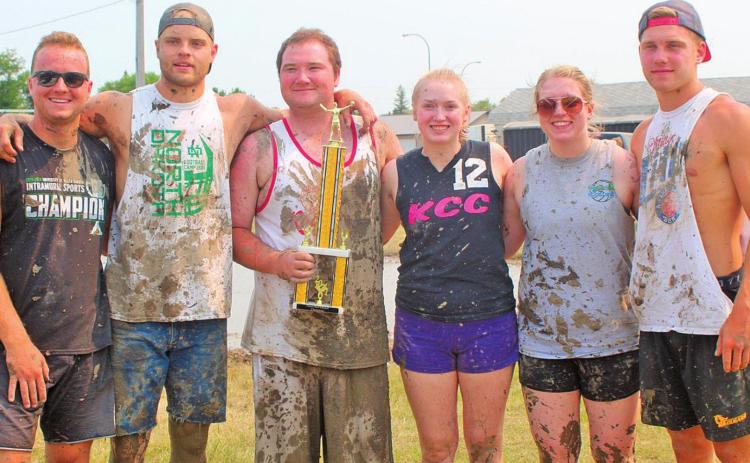 Winning the Mud Volleyball