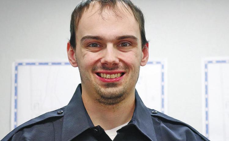 Pictured left: Officer Evan Wimmer the new Drayton City Police Officer here to protect and serve our community. VNV Photo by Lesa Van Camp