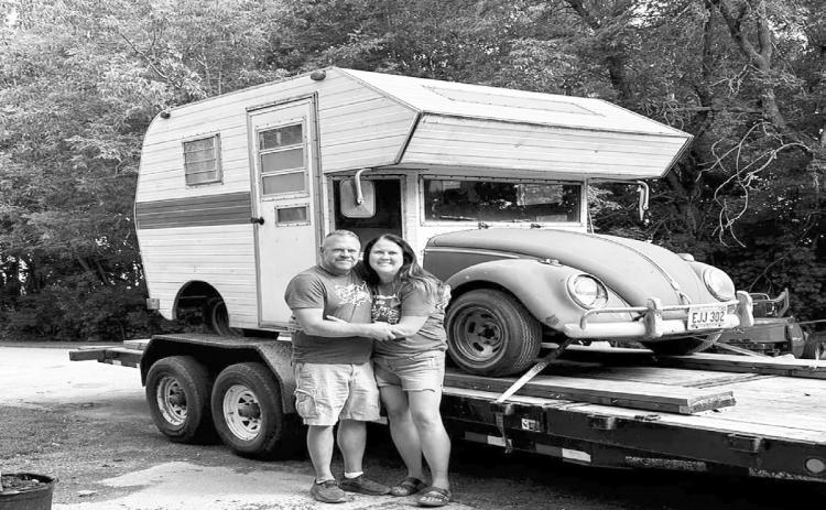 The Jensen’s with their new-to-them VW Super Bugger. Submitted photo.