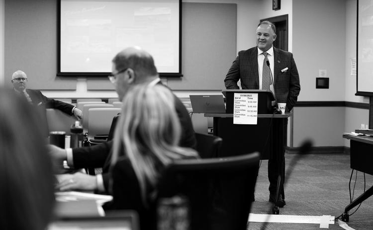 Director Jeb Williams at the North Dakota legislature. Photo by Ashley Petersson NDGF