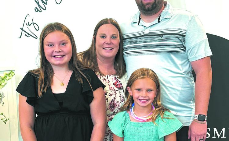 Pembina County Sheriff Candidate Marcus Ramsay with his family. Submitted photo
