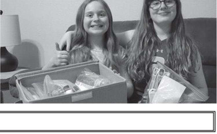 Blessing bags ready to go &amp; a thumbs up. I’m proud of them!