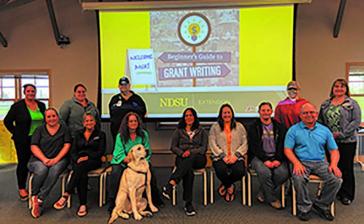 Front row, l to r: Angelle French, RoxAnne Hoffarth, Teresa Stoiber, Lillian Stegman, Macie Shane, Shelby Bjornstad, Jeff Hermanson Back row, l to r: Kari Helgoe (NDSU Extension), Emily Carpenter, Chris Sanders, Dori Heck, Katie Henry (NDSU Extension)
