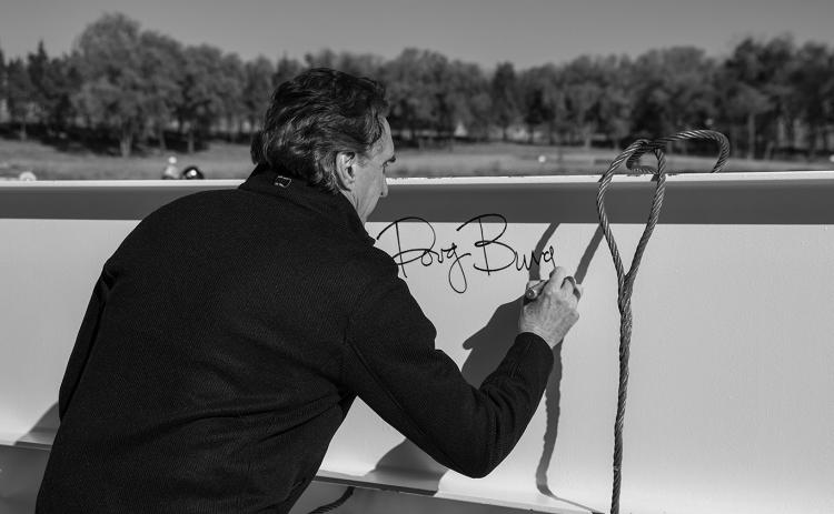 Burgum Miller lead beam signing for new ND State Lab