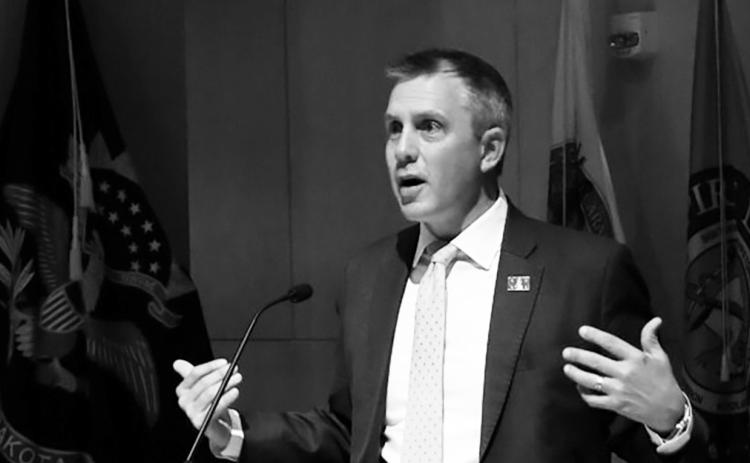 Gov. Kelly Armstrong speaks during the third annual Get Home Safe Day event at the North Dakota Heritage Center on June 1, 2026. (Photo by Michael Achterling/North Dakota Monitor)