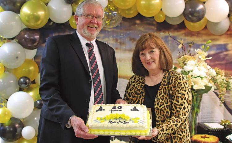 Celebrating Pastor Leroy and Bev Aufenkamp for their 40 years of ministry. VNV photo by Lyle Van Camp