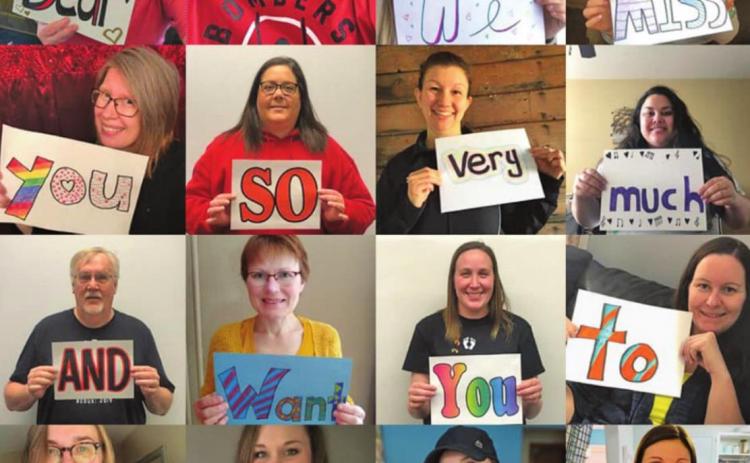 The Drayton Public School Elementary teachers and staff sent a virutal message to their students. Photo submitted by Drayton Public School