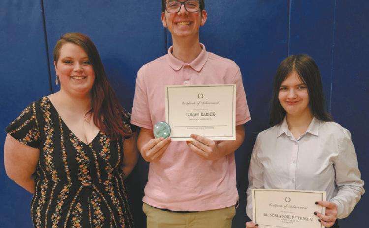 L-R: Stephanie Kissee, Jonah Rarick and Brooklynne Petersen. Photo by Jamie Rarick