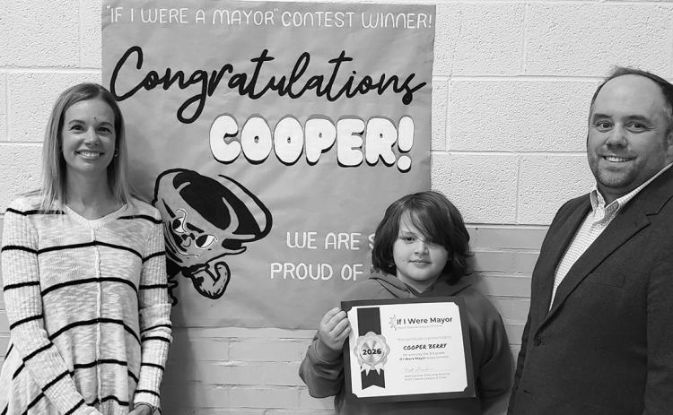 Cavalier Mayor Lacey Hinkle, Cooper Berry and ND League of Cities Exeutive Director Matt Gardner. Submitted photo