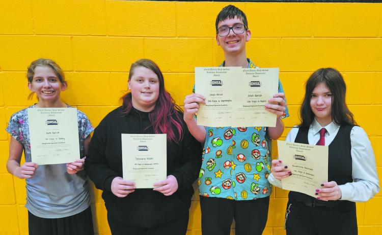 Ruthie Rarick, Stephanie Kissee, Jonah Rarick, and Brooklynne Petersen. Photo by Jamie Rarick.