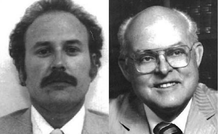 Deputy U.S. Marshal Robert Cheshire Jr., left, and Marshal Kenneth Muir were killed in 1983 while trying to make an arrest in Medina, N.D. (Photos courtesy of State Historical Society of North Dakota)