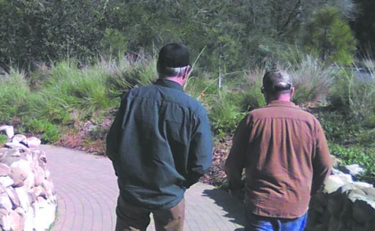 I took this photo of my friends John and Glenn whom I’ve been on many walks with. - Clint
