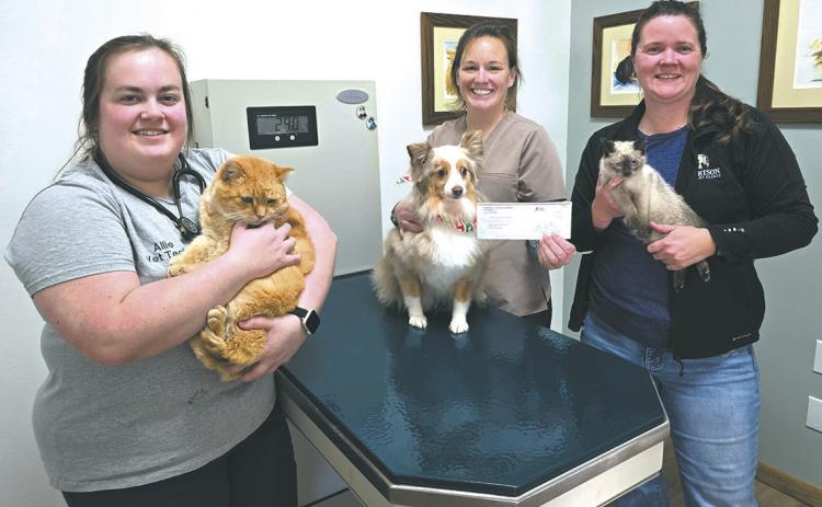Pictured from left to right: Allie Fraser– Vet Tech, Dr. Carla Gilbertson, and Lori Kalliokoski- Office Manager and Coordinator. Submitted photo