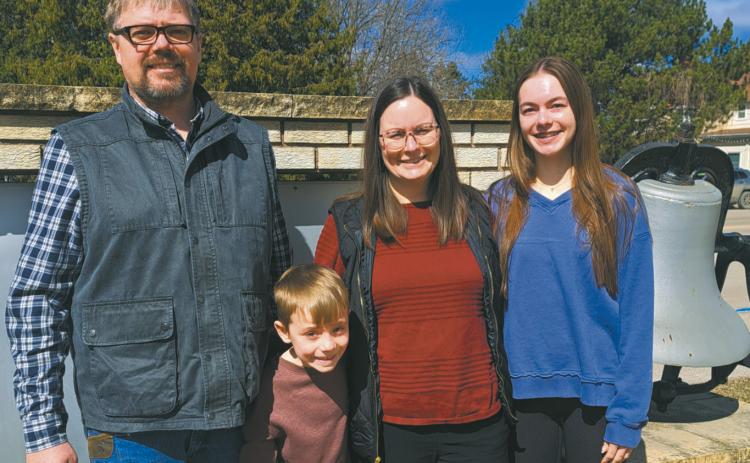 Maggie Vold pictured with her family. Photo by Christine Jensen