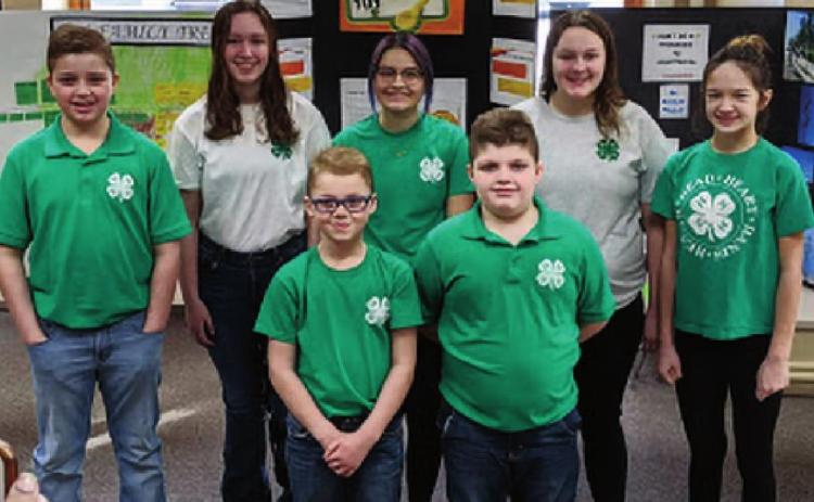 Pictured: Pembina County 4-H Project Expo Participants: Front Row Left to Right: Oliver Sagert, Sawyer Sagert. Back Row: King Hageman, Kaylee Kemp, Alea Manley, Malory Kemp, Addelyn Manley. Photo submitted by Kari Helgoe