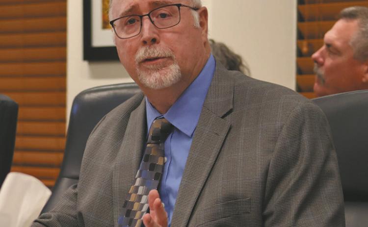State Geologist Ed Murphy gives his final quarterly report to the North Dakota Industrial Commission on May 12, 2026. (Photo by Jacob Orledge/North Dakota Monitor)