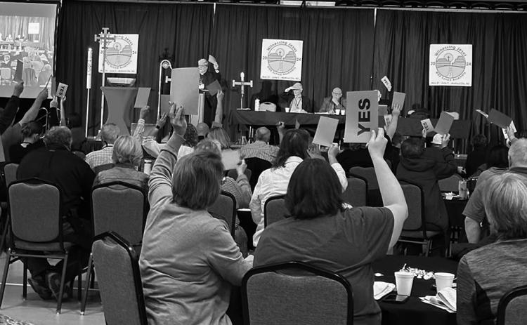 The Western North Dakota Synod of the Evangelical Lutheran Church in America (ELCA), at a meeting in early June in Watford City passed a resolution encouraging congregations to study and discuss Christian nationalism. Among the 250 voters representing 160 congregations, 78% were in favor of the resolution. Photo provided.