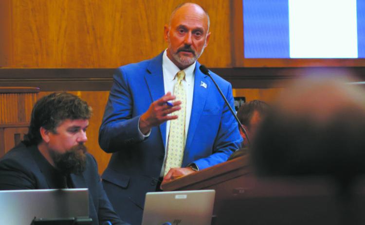 Joe Morrissette, director of the North Dakota Office of Management and Budget, speaks to lawmakers during a meeting of the Budget Section on June 25, 2025. (Michael Achterling/North Dakota Monitor)