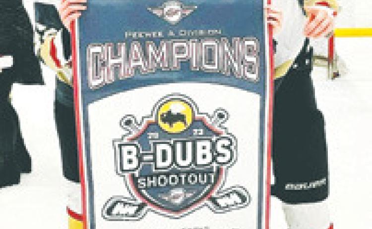 Drayton members of the NorthStars PeeWee A team include, from left, Chey Sehrt, Landon Corrick, and Thomas Aasand.