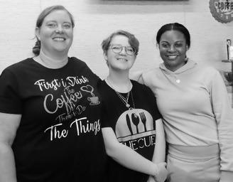 Sara Price, owner of The Cure, pictured with her daughter, Grace Follin, and her good friend Myeshia Lewis. Photo by Melanie Thornberg.